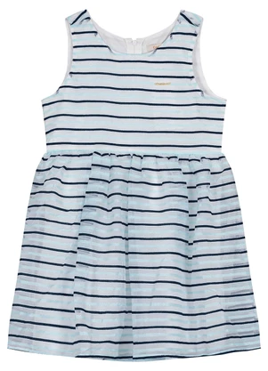 Carinhoso - Vestido Azul Marinho Listrado com Lurex - CARINHOSO