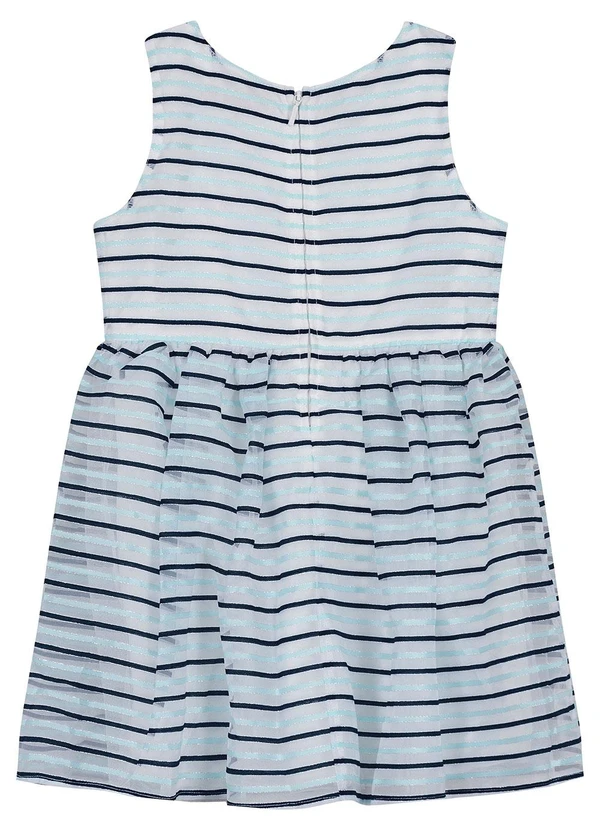 Carinhoso - Vestido Azul Marinho Listrado com Lurex 2