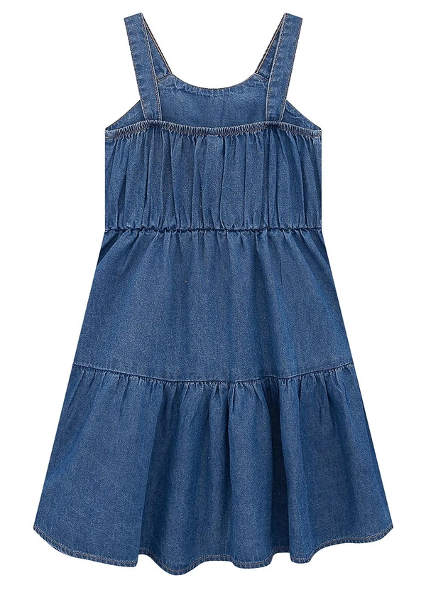 Carinhoso - Vestido Azul Mídi Jeans 3