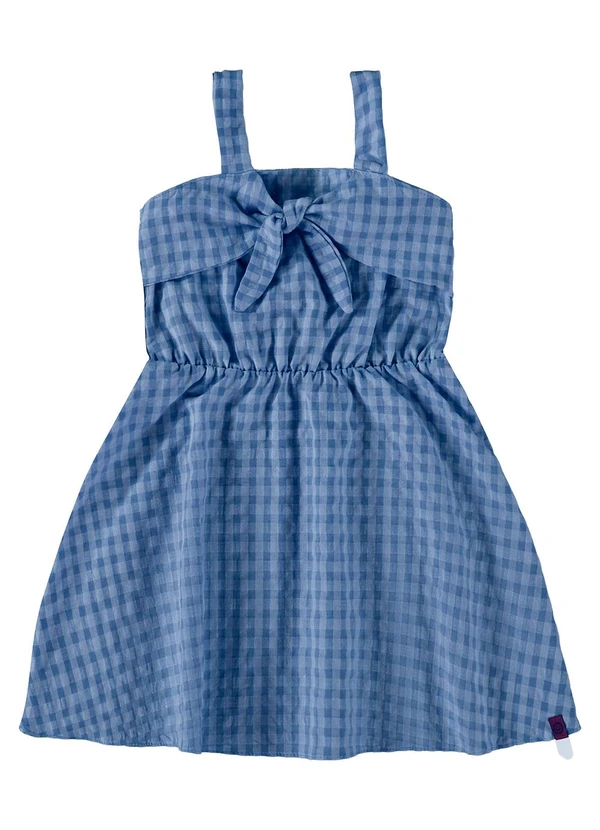 Malwee Kids - Vestido Azul Pastel Godê Vichy em Anarruga 3
