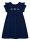 Duduka - Vestido Estampa Rotativa Flores sem Mangas Bege - variação: Azul