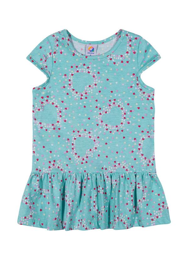 Alenice - Vestido Babado Menina Azul