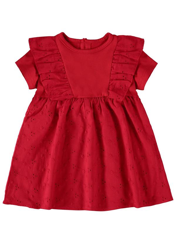 Malwee Kids - Vestido Babado Menina Vermelho