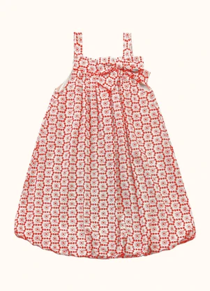 Fakini Kids - Vestido Balone Vermelho - FAKINI KIDS