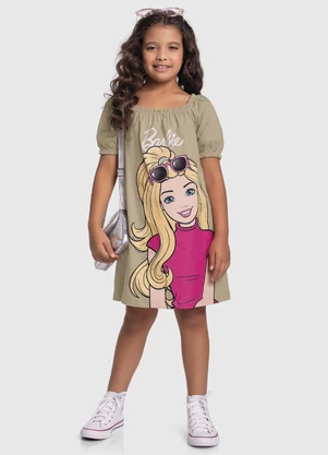 Fakini Kids - Vestido Barbie Bege - FAKINI KIDS