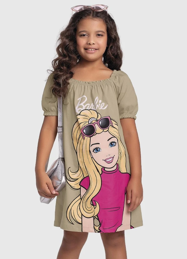 Fakini Kids - Vestido Barbie Bege 2