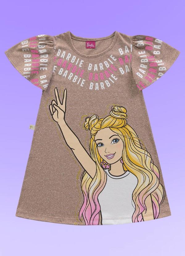 Fakini Kids - Vestido Barbie Marrom  3