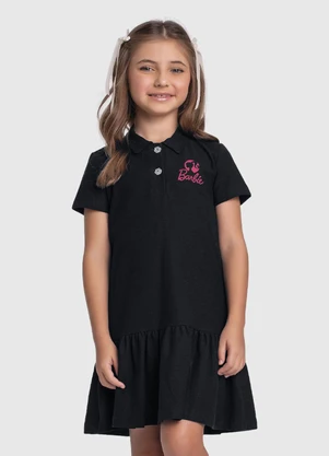 Fakini Kids - Vestido Barbie Preto - FAKINI KIDS