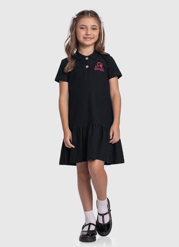 Fakini Kids - Vestido Barbie Preto