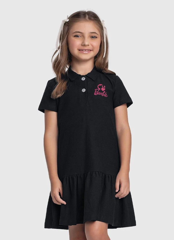 Fakini Kids - Vestido Barbie Preto 2