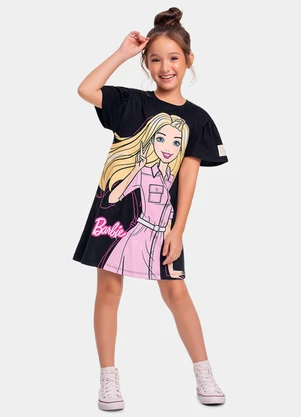 Fakini Kids - Vestido Barbie Preto - FAKINI KIDS