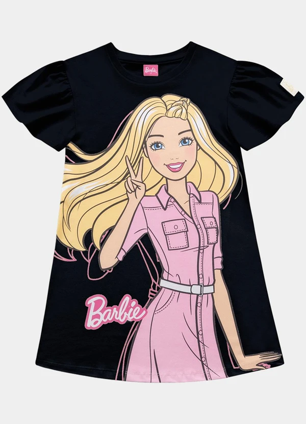 Fakini Kids - Vestido Barbie Preto 3