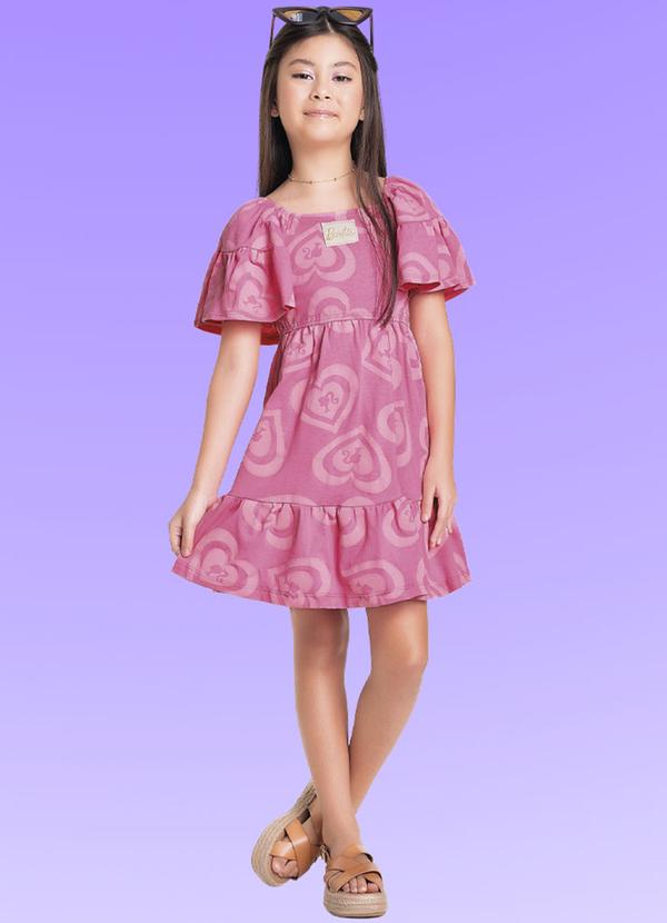 Fakini Kids - Vestido Barbie Rosa