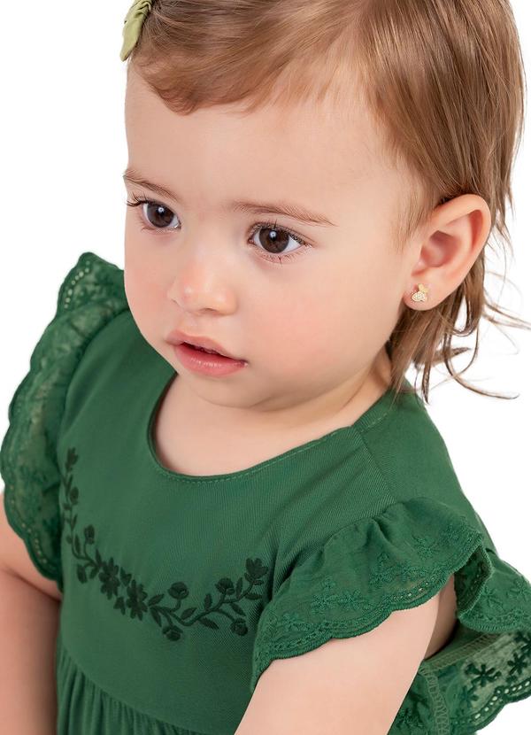 Colorittá - Vestido Bebê Bordado Floral Colorittá Verde 2