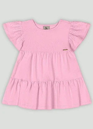 Vestido Bebê com Strass Quimby Rosa - QUIMBY