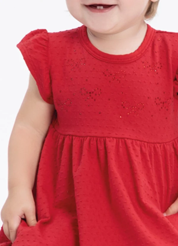 Alakazoo - Vestido Bebê com Strass Vermelho 2