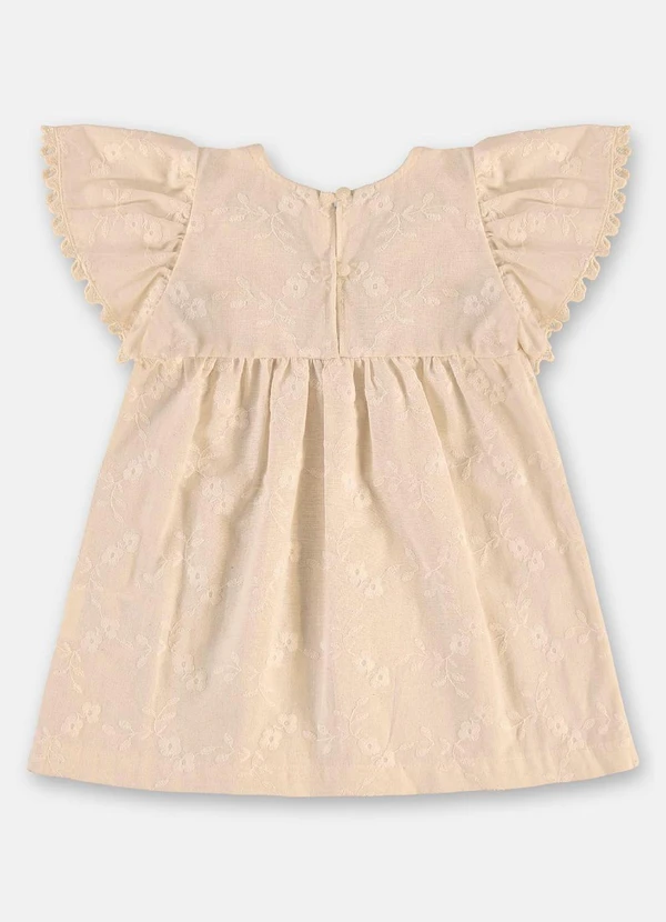 Up Baby - Vestido Bebê em Laise Evasê Branco 4