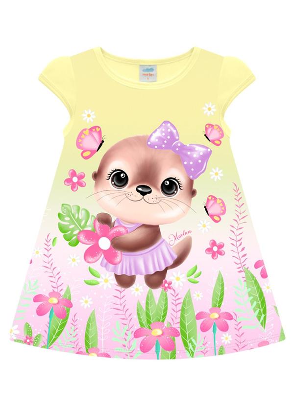 Marlan - Vestido Bebê em Malha Newtech Verde