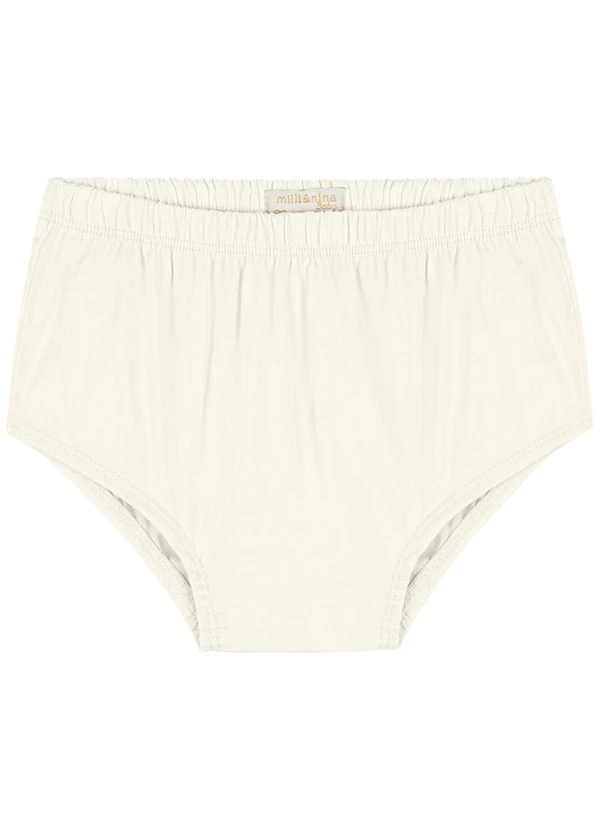 Milli e Nina - Vestido Bebê em Tricoline Bege 2