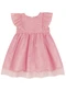 Milli e Nina - Vestido Bebê em Tule Brilho Rosa - variação: Rosa