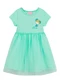 Duduka - Vestido Bebê Estampa com Fita na Cintura  Bege - variação: Verde