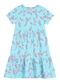 Duduka - Vestido Bebê Estampa Rotativa Folhas  Bege - variação: Azul