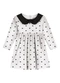 Alakazoo - Vestido Bebê Estampado com Mangas Longas Branco - variação: Branco