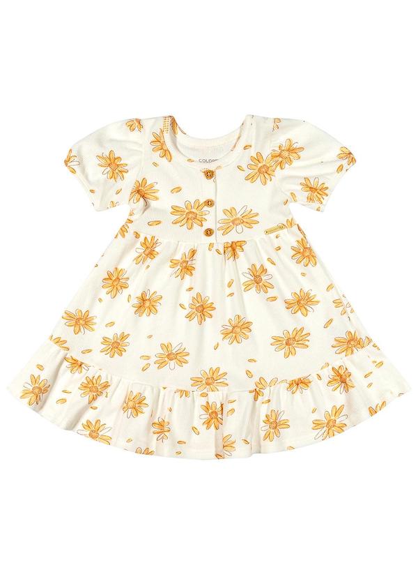 Colorittá - Vestido Bebê Flores Delicadas Colorittá Bege 1