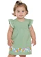 Elian - Vestido Bebê Menina Barra Floral Verde - variação: Verde