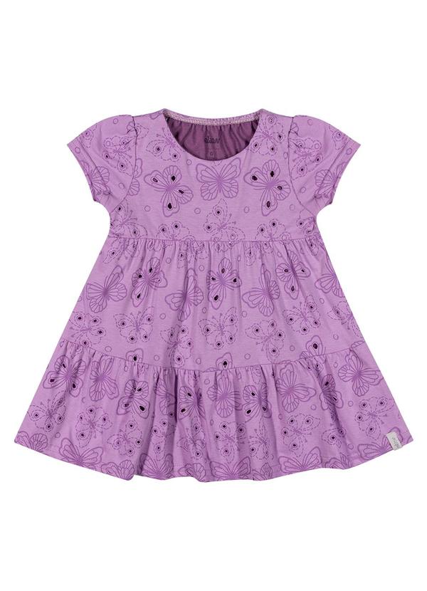 Elian - Vestido Bebê Menina Borboletas Elian Roxo 2