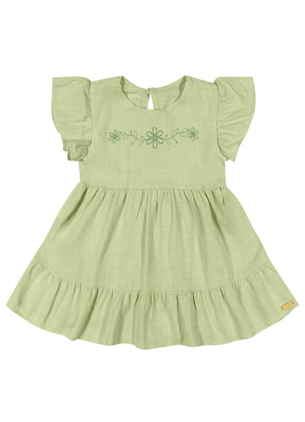 Colorittá - Vestido Bebê Menina Bordado Colorittá Verde 1