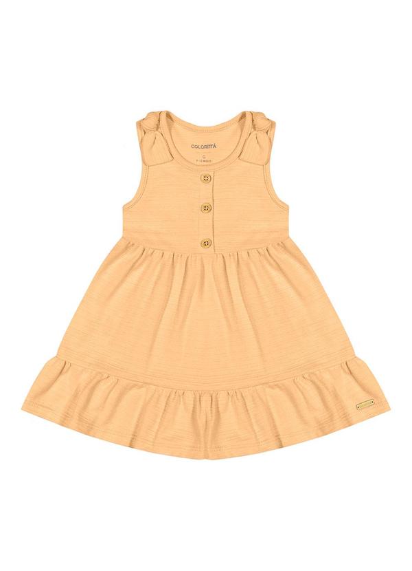 Colorittá - Vestido Bebê Menina Botões Colorittá Laranja