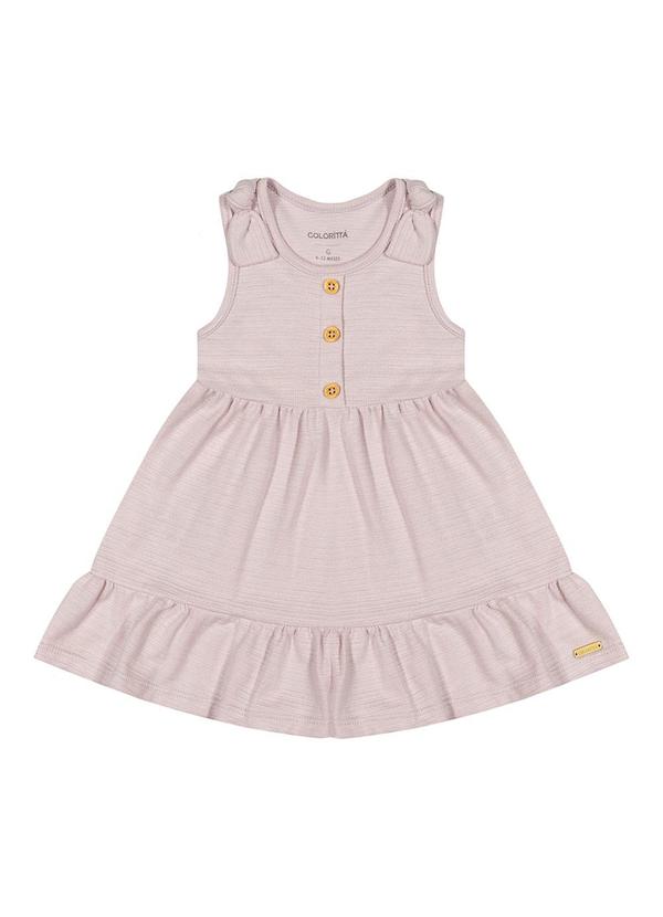 Colorittá - Vestido Bebê Menina Botões Colorittá Rosa