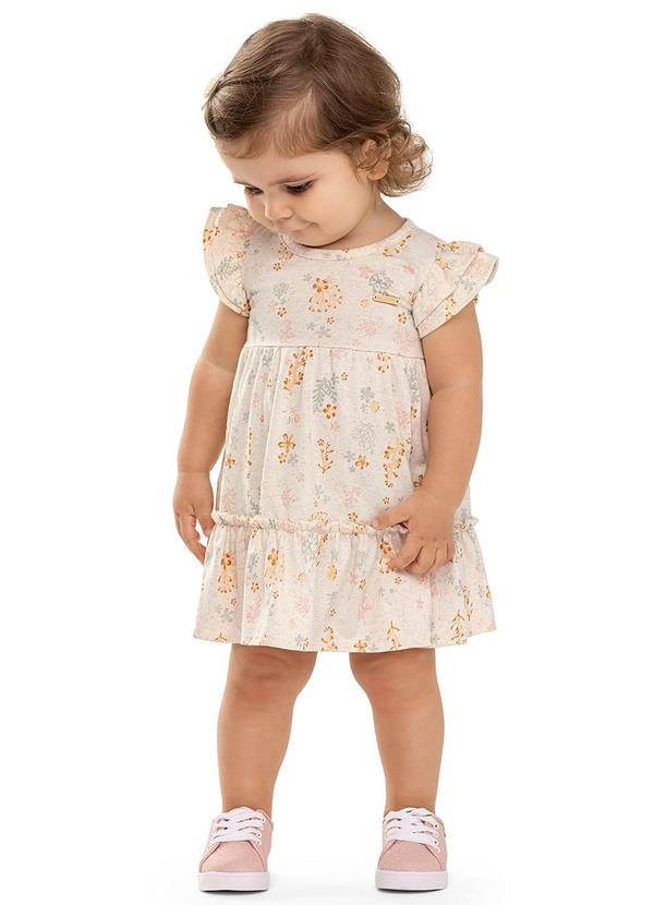 Colorittá - Vestido Bebê Menina Corais Curto Bege