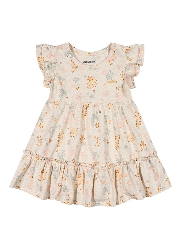 Colorittá - Vestido Bebê Menina Corais Curto Bege 2