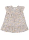 Colorittá - Vestido Bebê Menina Floral com Babados Bege - variação: Bege