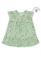 Colorittá - Vestido Bebê Menina Floral com Babados Bege - variação: Verde