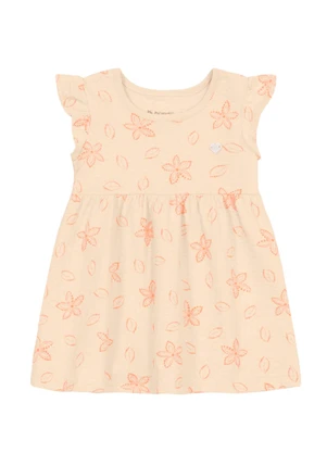 Brandili - Vestido Bebê Menina Floral Natural - BRANDILI