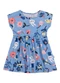 Elian - Vestido Bebê Menina Meia Malha Bichinhos Azul - variação: Azul