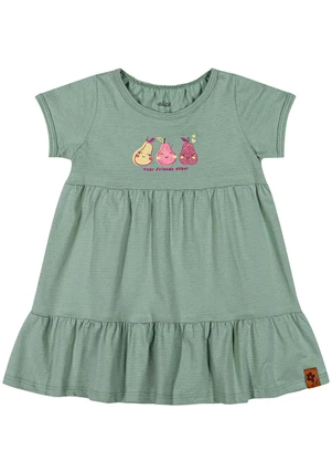 Elian - Vestido Bebê Menina Peras Verde - ELIAN