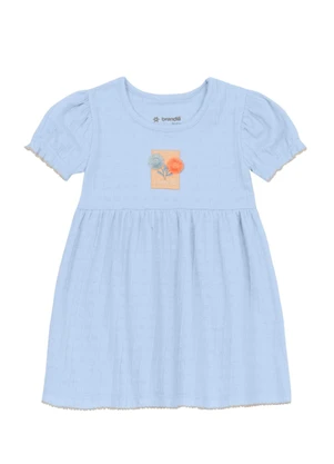 Brandili - Vestido Bebê Menina Quadriculado Azul - BRANDILI