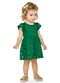 Elian - Vestido Bebê Menina Tule Corações Verde - variação: Verde