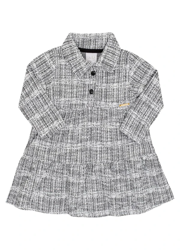 Pulla Bulla - Vestido Bebe Menina Tweed Preto 2