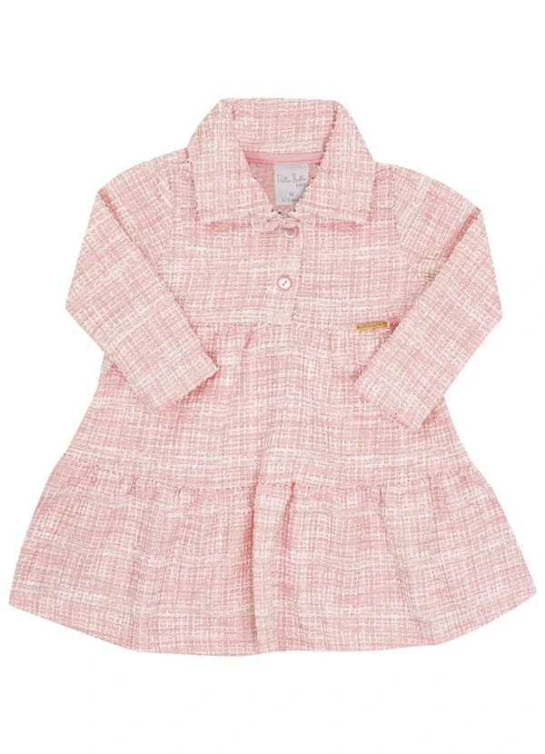 Pulla Bulla - Vestido Bebe Menina Tweed Rosa