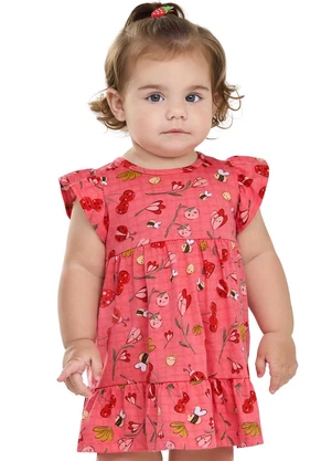 Elian - Vestido Bebê Menina Xadrez Lúdico Rosa - ELIAN