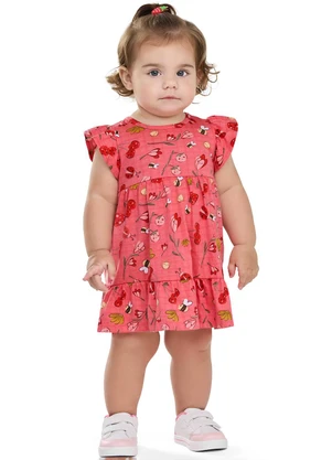 Elian - Vestido Bebê Menina Xadrez Lúdico Rosa - ELIAN