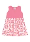 Duduka - Vestido Bebê Estampa com Fita na Cintura  Bege - variação: Rosa