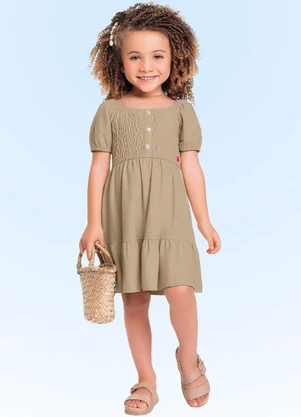 Fakini Kids - Vestido Bege - FAKINI KIDS