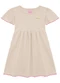 Duduka - Vestido Infantil Regata com Saia Flores  Azul  - variação: Bege