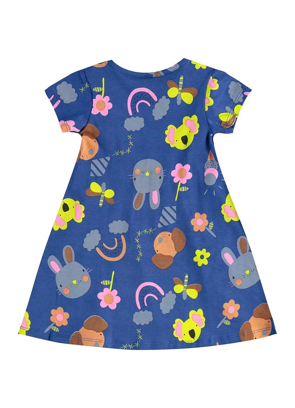 Bee Loop - Vestido Bichinhos Infantil Bee Loop Azul 3
